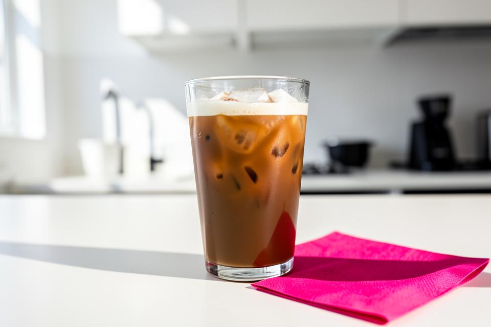 Cold Coffee als Morning Boost in einer hellen Büroküche